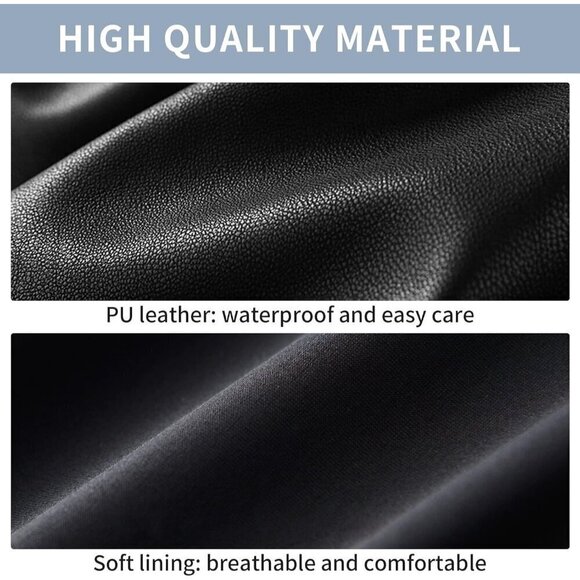 ? Sajuzen PU Leather Fiddler Cap Women Black Veil Casual Baker Boy Captain Hats main image 5